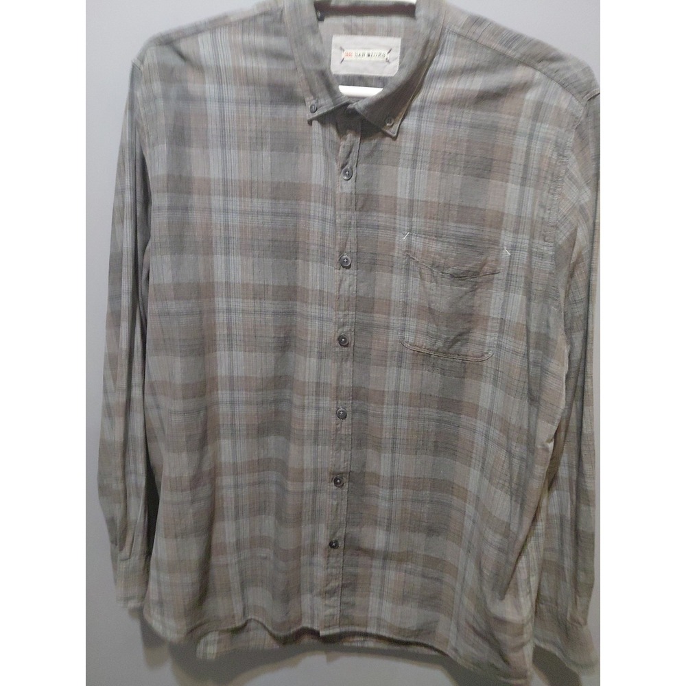 32 Bar Blues XL Mens Button Down Long Sleeve Multicolored Plaid Shirt